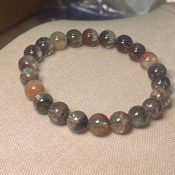 High Quality FOUR Season Garden Quartz Gemstone Crystal Bracelet 9mm - Picture 2 of 7